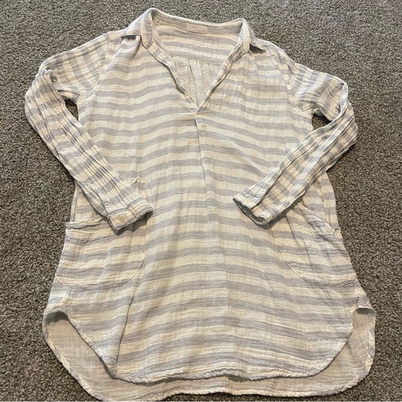 CP Shades Teton tunic striped resort beach vacation cotton lightweight - Picture 1 of 5